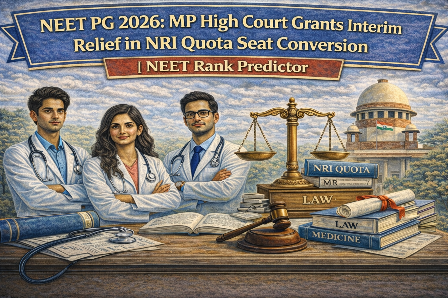NEET PG 2026: MP High Court Grants Interim Relief in NRI Quota Seat Conversion | NEET Rank Predictor